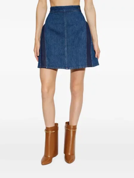 Fusta mini Givenchy în linie A albastru
