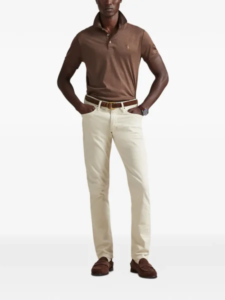 Krótka czapka z daszkiem Polo Ralph Lauren w jodełkę jednorzędowa niebieska