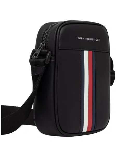 TOMMY HILFIGER Geantă de umăr roșu / negru / alb albastru