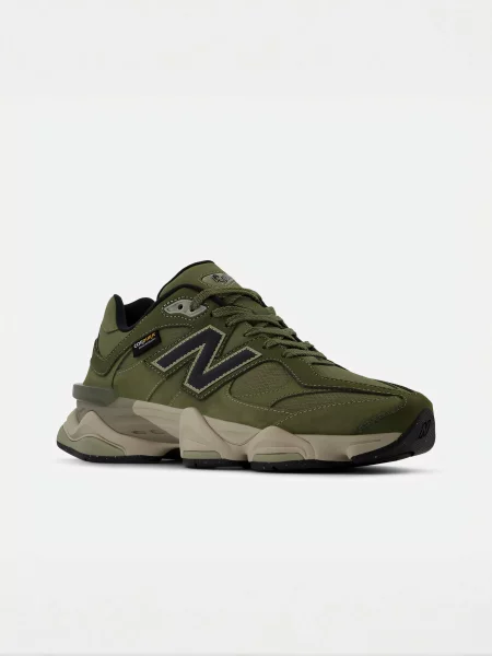 Кожаные повседневные кроссовки New Balance 990 зеленые