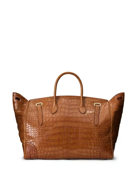 Geantă shopper Ralph Lauren Collection maro