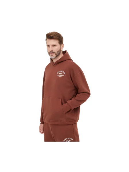 Bluza z kapturem Fila z kapturem brązowa