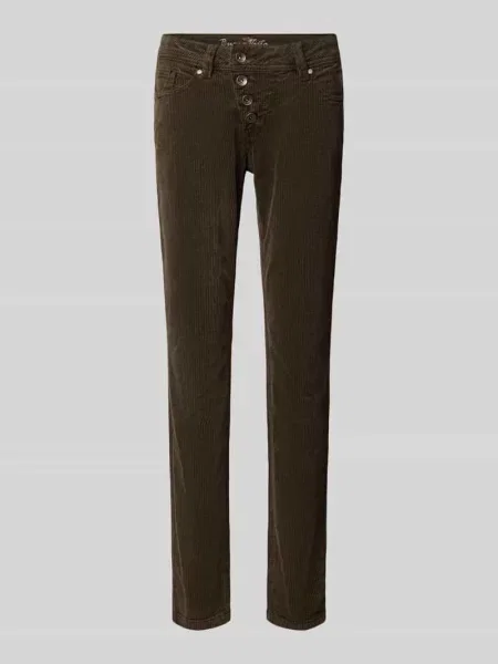 Spodnie sztruksowe o kroju slim fit z mieszanki bawełny Buena Vista