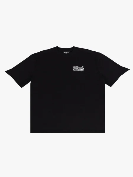 Dropsize Majica Mirrored crna / prljavo bijela