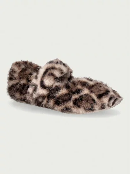 Verbenas papuci de casă pentru femei YINA CURLY CAMEL maro