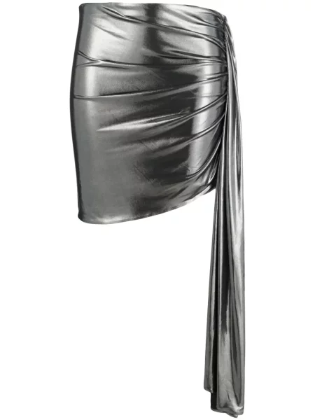 Mała mały spódnica mini Magda Butrym asymetryczna srebrna