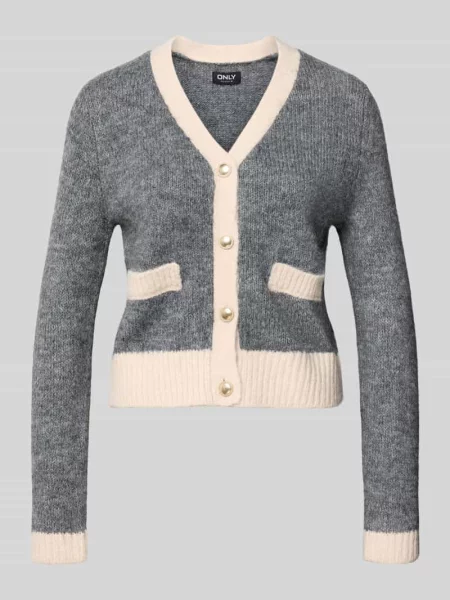 Kurtka z dzianiny o kroju shaped fit z mieszanki wełny model ‘MAGGIE LIFE’ Only
