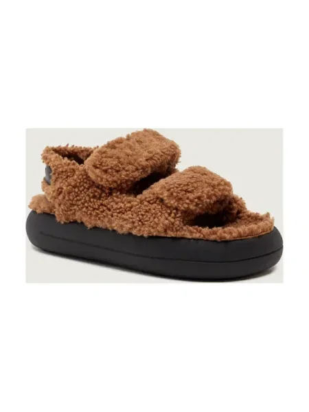 Moon Boot De lână sandale | shearling maro
