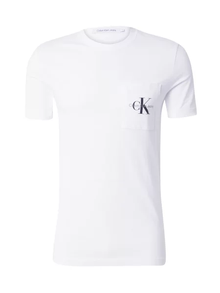 Calvin Klein Jeans Tričko šedá / černá bílá