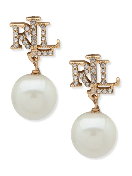 Lauren Ralph Lauren Cercei auriu / transparent / perlat alb