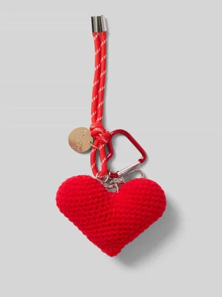 Zawieszka z efektem dzianiny model ‘Heart’ Seidenfelt czerwona