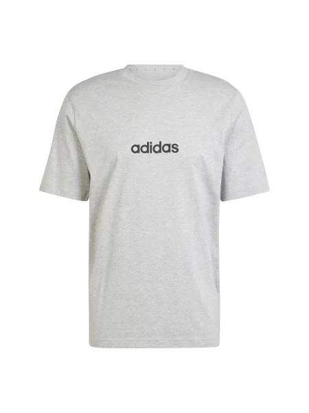 Koszulka z prostego dżerseju adidas Essentials Linear szara