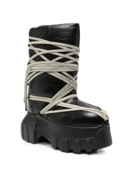 Боти Rick Owens с връзки с дантела черно