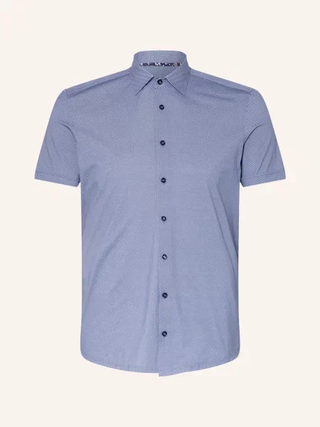 Olymp Koszula Z Krótkim Rękawem Level Five Body Fit blau niebieska