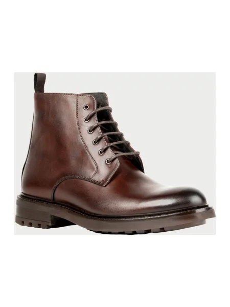 Buty do kostki Exton skórzane brązowe