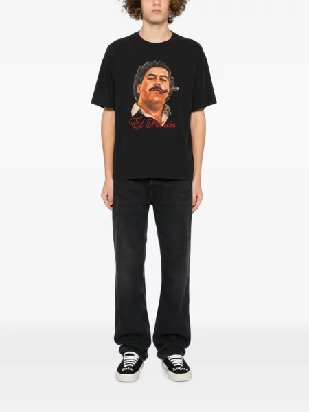 Scurt tricou Melt cu imagine negru