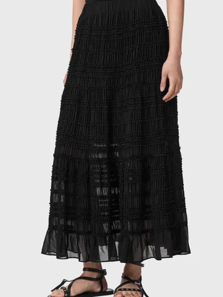 AllSaints LOTUS fustă maxi negru