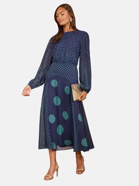 Love & roses Rochie bleumarin / jad verde