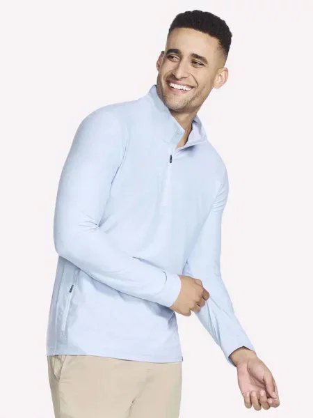 Лонгслив Skechers из спандекса голубой