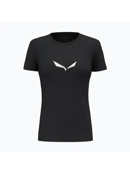 Tricou pentru femei Salewa Solid Dry black out negru