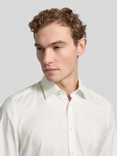 Koszula biznesowa o kroju slim fit z twillu z bardzo długim rękawem Olymp Level Five
