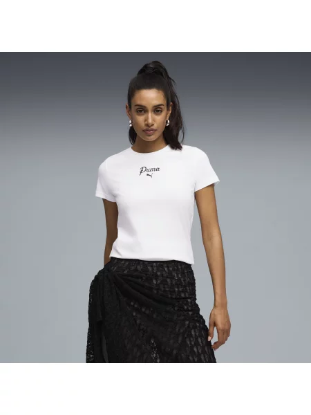PUMA koszulka Essentials Script Odzież S biały