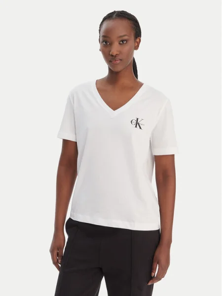 Calvin Klein Jeans Tricou gri amestecat alb