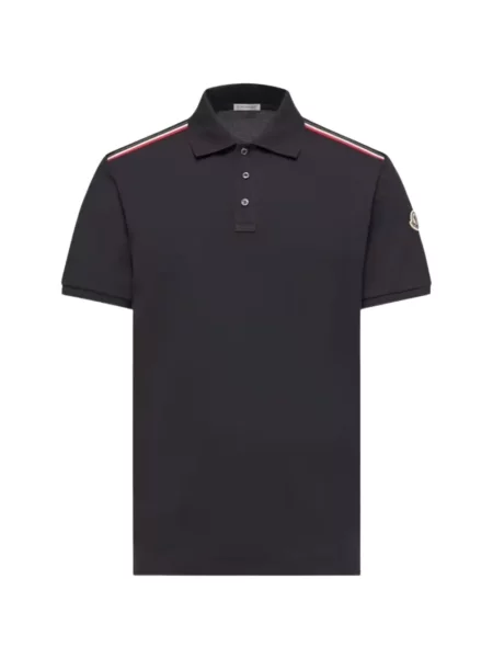Polo Moncler cu autograf albastru