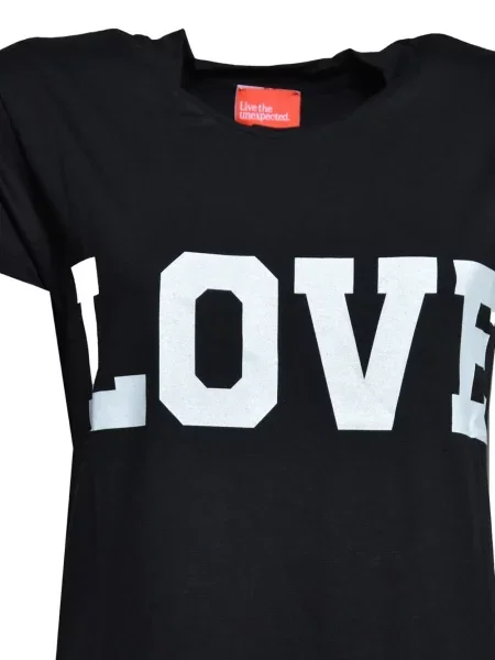 Scurt tricou Merci negru