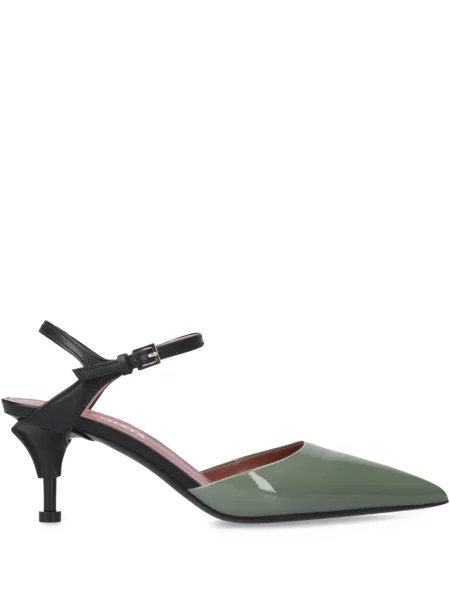 Pantofi cu toc Premiata din piele verde
