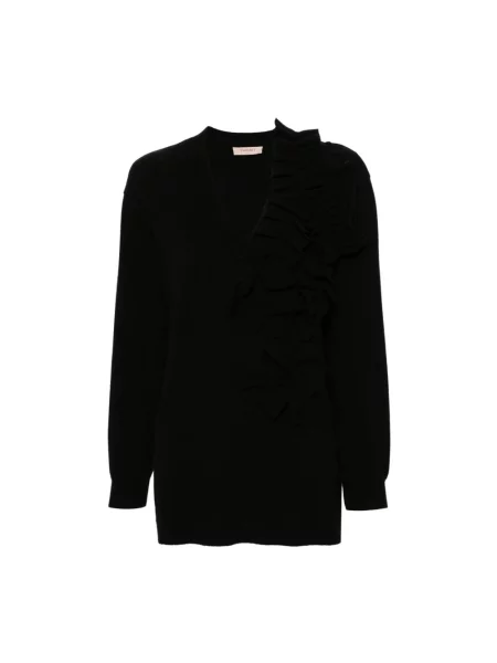 Sweter Twinset z kaszmiru czarny