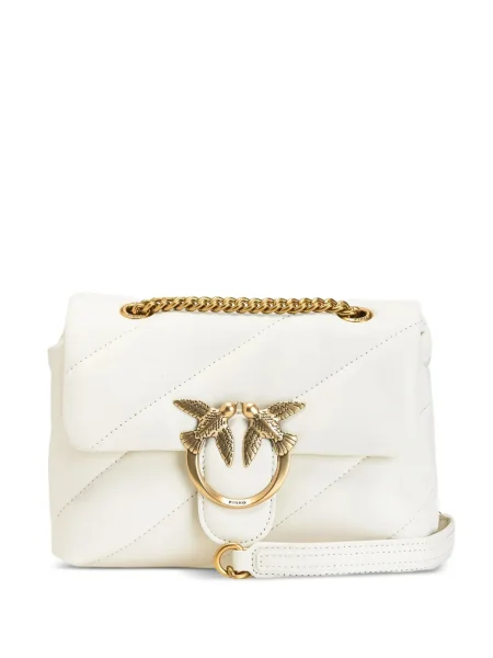 Geanta crossbody Pinko din piele alb