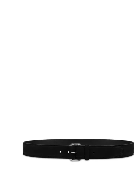 Kožený pásek Moschino černý
