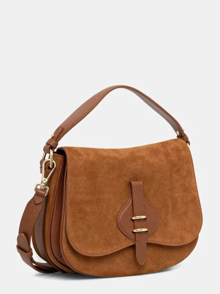 Coccinelle crossbody torbica semišasta MAVERY SUEDE rjava