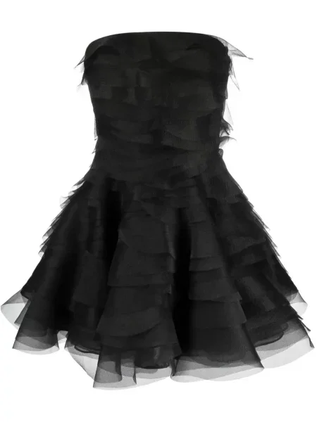 Rochie Ana Radu cu volane din organza negru