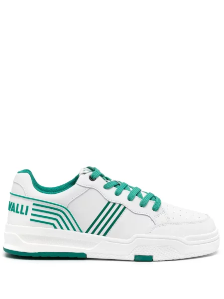 Sneakerși Just Cavalli din piele alb