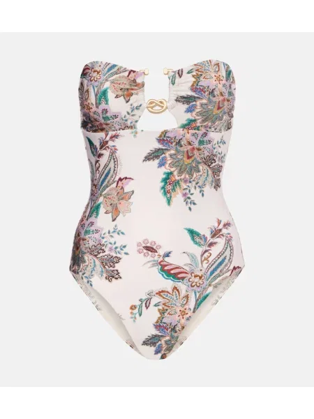 Strój kąpielowy Zimmermann z wzorem paisley różowy