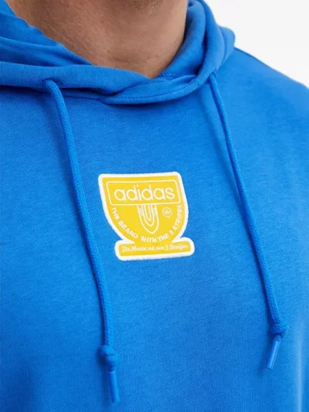 Csíkos tornaterem rövidnadrág Adidas nyomtatás kék