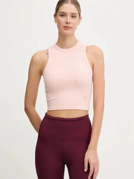Oříznuté top Guess růžový