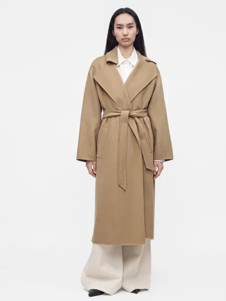 Weekend Max Mara Prechodný kabát DOPEROSO ťavej srsti béžová