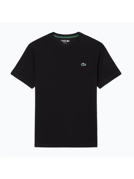 Tricou de tenis pentru bărbați Lacoste black/lambʼs lettuce negru