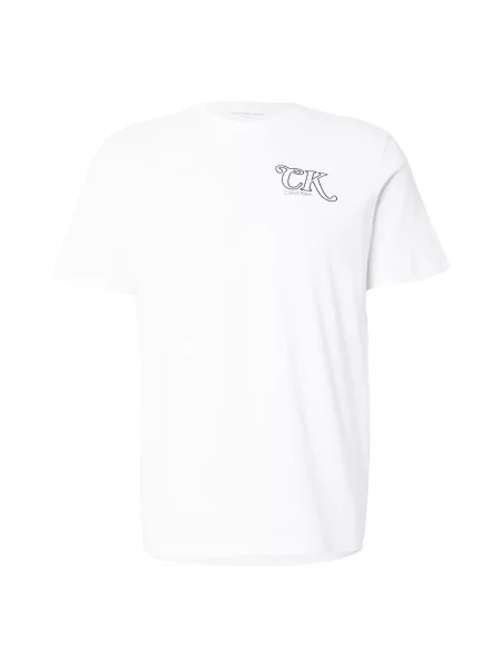 Tricou Calvin Klein Jeans clasic alb