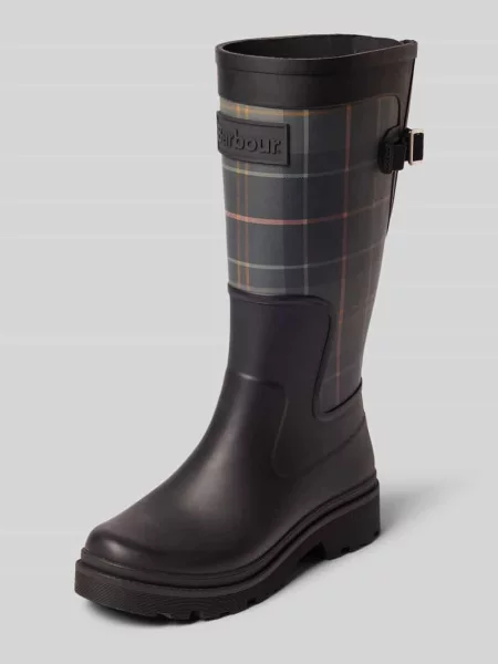 Kalosze z naszywką z logo Barbour czarne