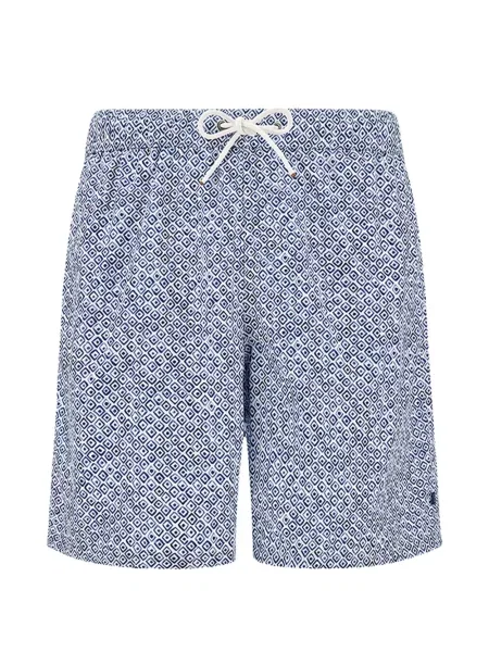 Kąpielówki Paul & Shark z nadrukiem niebieskie