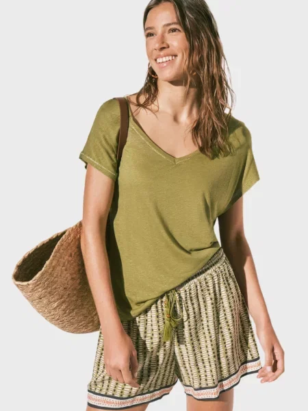 Футболка Women'secret оливковая
