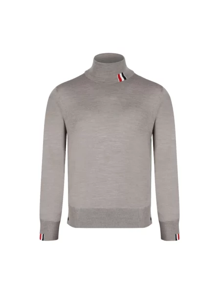 Dzianinowy golf Thom Browne beżowy