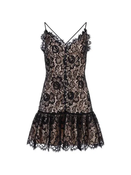 Mała sukienka mini Mia Peculiar koronkowa garniturowa czarna