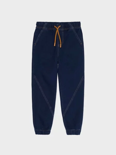 Sinsay Regular jogger džíny s prošitím námořnická modrá