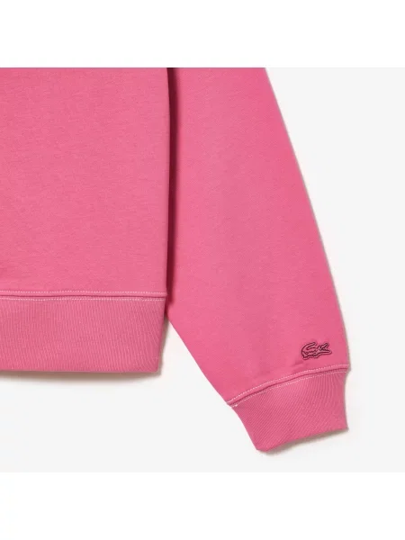 Толстовка Lacoste с принтом розовая