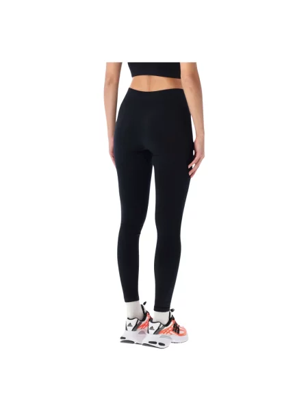 Legginsy Pangaia skórzane czarne
